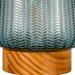 Pauleen Dekorationsbelysning|Bordlamper > Pretty Glamour E27-LED, træfod, turkis