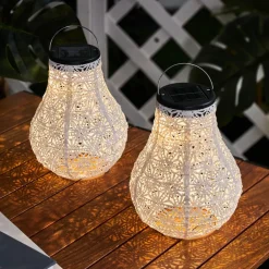 Dekorationsbelysning|Solcellelamper ^ Pauleen Sunshine Blaze LED-dekolampe, hvid 2 stk