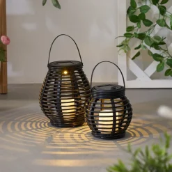 Pauleen Dekorationsbelysning|Solcellelamper > Sunshine Glow LED solcelle-lanterne, 2 stk