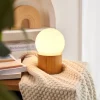 Pauleen Bordlamper > Woody Shine bordlampe, træfod, glaskugle