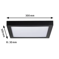Arbejdsrum/Kontor ^ Paulmann Abia LED-panel 30x30 cm 2.700 K sort
