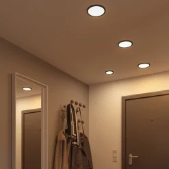 Paulmann Indbygningsspots > Areo LED-panel rund sort 3000K Ø17,5cm