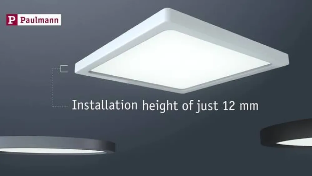 Paulmann Loftlamper|Indbygningsspots > Areo LED-panel rund sort 3000K Ø11,8cm