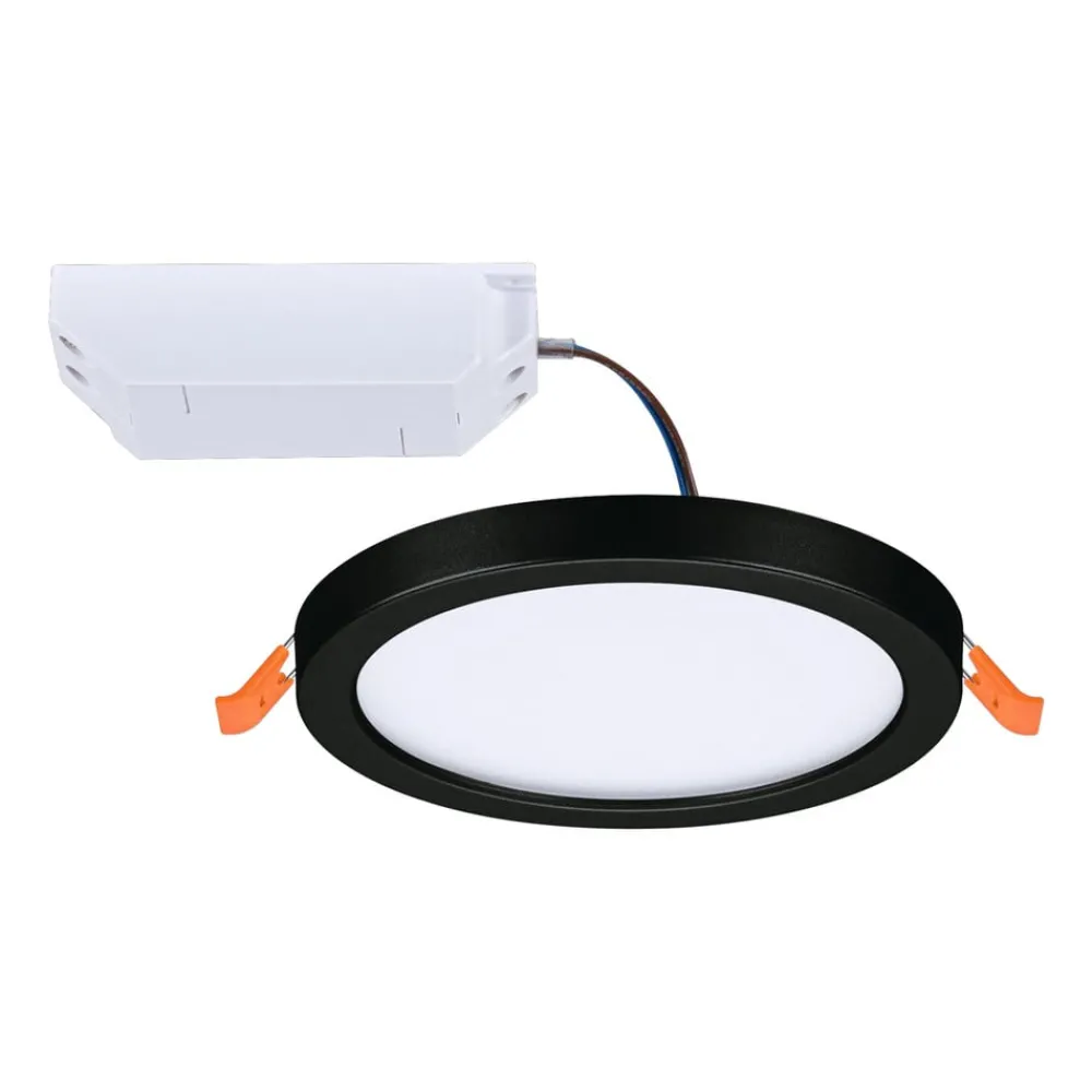 Paulmann Loftlamper|Indbygningsspots > Areo LED-panel rund sort 3000K Ø11,8cm