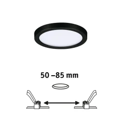 Paulmann Loftlamper > Areo LED-panel rund sort 4000K Ø11,8cm
