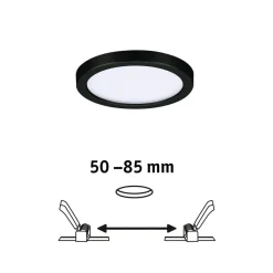 Paulmann Loftlamper > Areo LED-panel rund sort 4000K Ø11,8cm