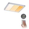 Paulmann Loftlamper|Indbygningsspots > Areo Panel dimtowarm, kantet, krom 17,5cm