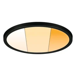 Paulmann Indbygningsspots > Areo Panel dimtowarm rund sort Ø23cm