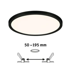 Paulmann Indbygningsspots > Areo Panel dimtowarm rund sort Ø23cm