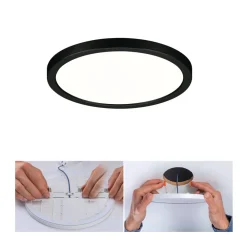 Loftlamper ^ Paulmann Areo Panel 3stepdim sort Ø17,5cm 4000K