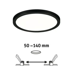 Loftlamper ^ Paulmann Areo Panel 3stepdim sort Ø17,5cm 4000K