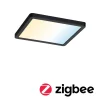 Loftlamper|Indbygningsspots ^ Paulmann Areo ZigBee CCT kantet sort 17,5x17,5cm