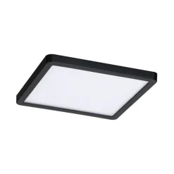 Loftlamper|Indbygningsspots ^ Paulmann Areo ZigBee CCT kantet sort 17,5x17,5cm