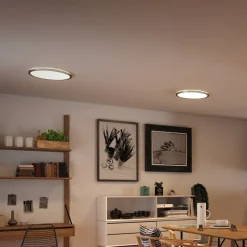 Arbejdsrum/Kontor|Loftlamper ^ Paulmann Atria Shine LED-panel, krom, dæmpbar, Ø 42 cm