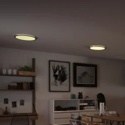 Arbejdsrum/Kontor|Loftlamper ^ Paulmann Atria Shine LED-panel, krom, dæmpbar, Ø 42 cm