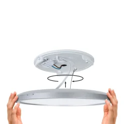Arbejdsrum/Kontor|Loftlamper ^ Paulmann Atria Shine LED-panel, krom, dæmpbar, Ø 42 cm