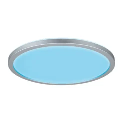 Loftlamper ^ Paulmann Atria Shine Panel dæmpet krom RGBW Ø29cm