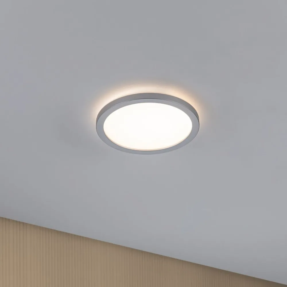 Arbejdsrum/Kontor|Loftlamper ^ Paulmann Atria Shine Panel on/off krom 830 Ø19cm