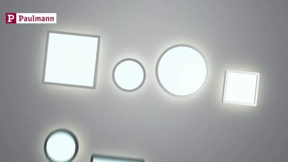 Arbejdsrum/Kontor|Loftlamper ^ Paulmann Atria Shine Panel on/off krom 830 Ø19cm