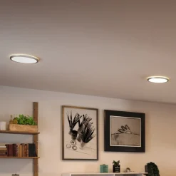 Arbejdsrum/Kontor|Loftlamper ^ Paulmann Atria Shine Panel on/off krom 830 Ø19cm
