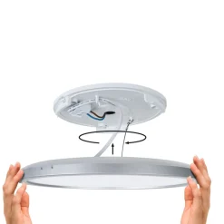 Arbejdsrum/Kontor|Loftlamper ^ Paulmann Atria Shine Panel on/off krom 830 Ø19cm