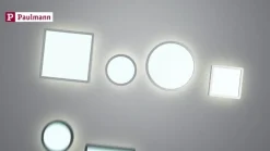 Arbejdsrum/Kontor|Loftlamper ^ Paulmann Atria Shine panel on/off sort 830 19x19