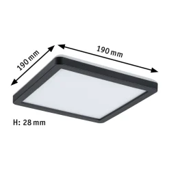 Arbejdsrum/Kontor ^ Paulmann Atria Shine Panel on/off sort 840 19x19