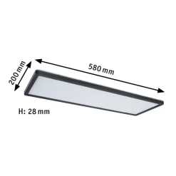 Paulmann Arbejdsrum/Kontor|Loftlamper > Atria Shine panel 3-step sort 830 58x20
