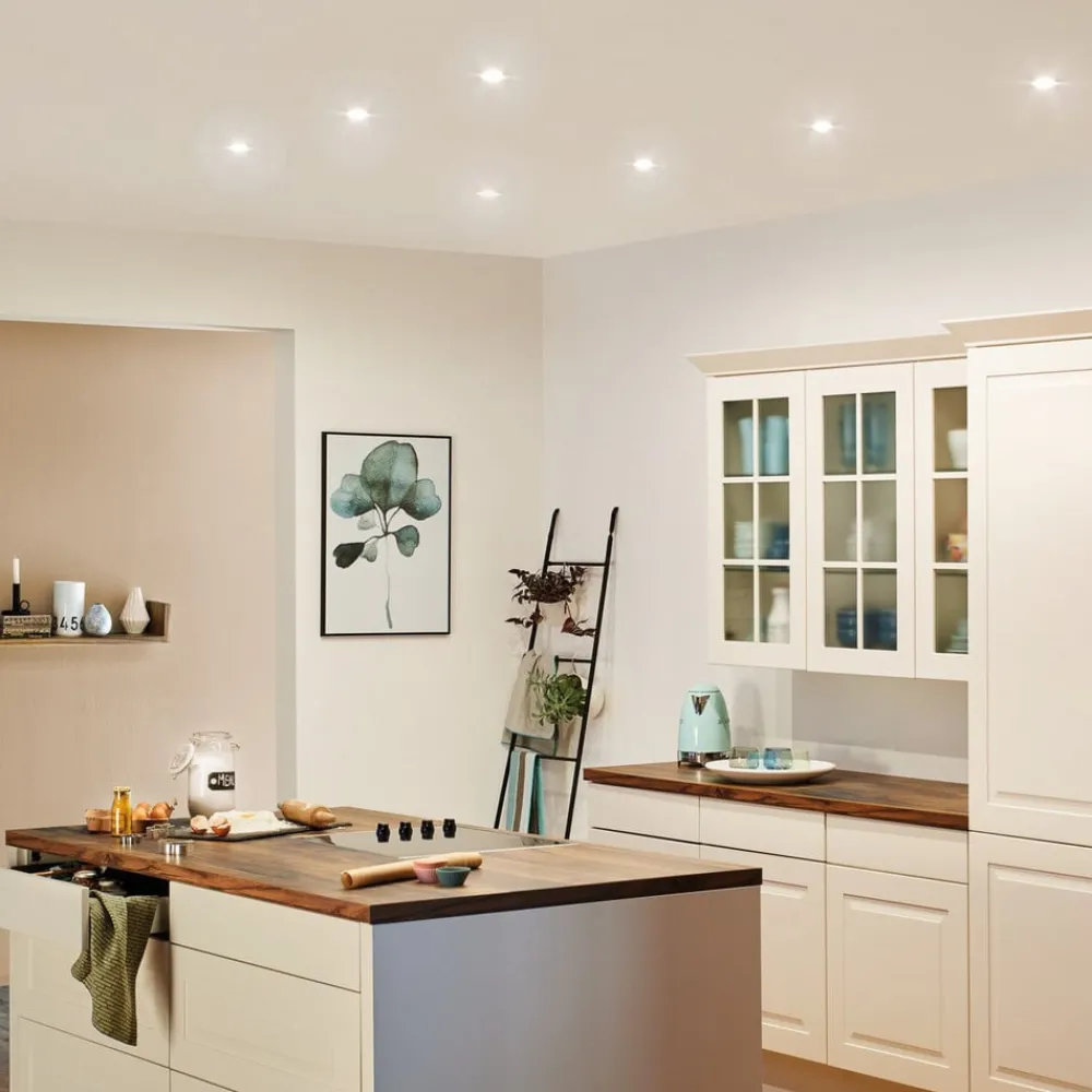 Indbygningsspots|Spotlights ^ Paulmann Base GU10 indbygningsspot, sæt m. 3, jern
