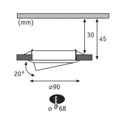 Indbygningsspots|Spotlights ^ Paulmann Base LED-spot, 3x, 3-step-dim hvid