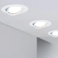 Indbygningsspots|Spotlights ^ Paulmann Base LED-spot, 3x, 3-step-dim hvid