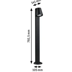 Gadebelysning Med Sensor|Gadebelysning ^ Paulmann Caissa sensor-vejlampe antracit 3000K