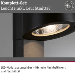 Gadebelysning Med Sensor|Gadebelysning ^ Paulmann Caissa sensor-vejlampe antracit 3000K