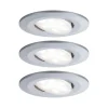 Udendørs Loftlamper|Indbygningsspots ^ Paulmann Calla drejelig dim Ø9cm 840 3 stk krom