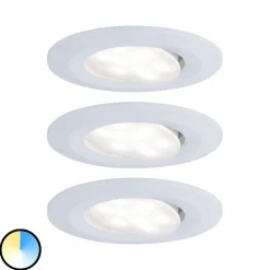 Paulmann Udendørs Loftlamper|Indbygningsspots > Calla drejelig on/off Ø9cm CCT hvid 3 stk