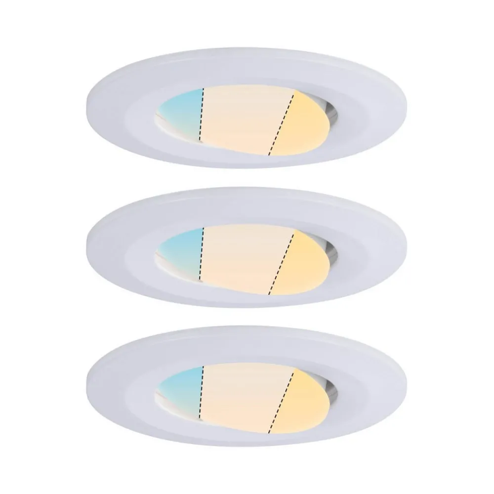 Paulmann Udendørs Loftlamper|Indbygningsspots > Calla drejelig on/off Ø9cm CCT hvid 3 stk
