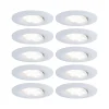 Paulmann Arbejdsrum/Kontor|Gang > Calla LED-indbygningsspot, Ø9cm, 840, 10 stk., hvid, IP65