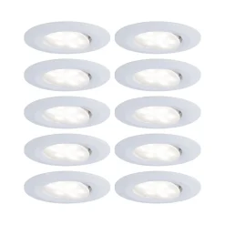Arbejdsrum/Kontor|Gang ^ Paulmann Calla LED-indbygningsspot, hvid, 4.000K, sæt med 10 stk., IP65