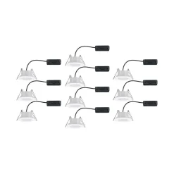 Arbejdsrum/Kontor|Gang ^ Paulmann Calla LED-indbygningsspot, hvid, 4.000K, sæt med 10 stk., IP65