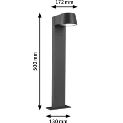 Gadebelysning ^ Paulmann Capea LED-gadelampe, antracitgrå aluminium
