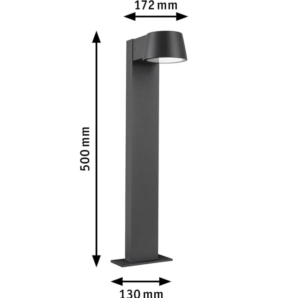 Gadebelysning ^ Paulmann Capea LED-gadelampe, antracitgrå aluminium