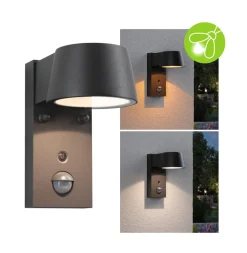 Væglampe Med Sensor|Væglamper ^ Paulmann Capea udendørs LED-væglampe, antracit, aluminium
