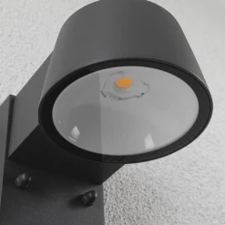 Væglampe Med Sensor|Væglamper ^ Paulmann Capea udendørs LED-væglampe, antracit, aluminium