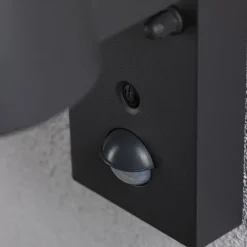 Væglampe Med Sensor|Væglamper ^ Paulmann Capea udendørs LED-væglampe, antracit, aluminium