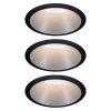 Indbygningsspots|Spotlights ^ Paulmann Cole LED-spotlight, sølv-sort, 3 stk.