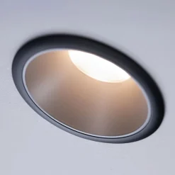 Indbygningsspots|Spotlights ^ Paulmann Cole LED-spotlight, sølv-sort, 3 stk.