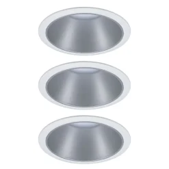 Gang|Loftlamper ^ Paulmann Cole LED-spot, sølv-hvid, 3-pak