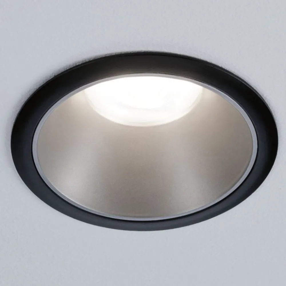 Paulmann Indbygningsspots|Spotlights > Cole Spotlight GU10, sort/sølv