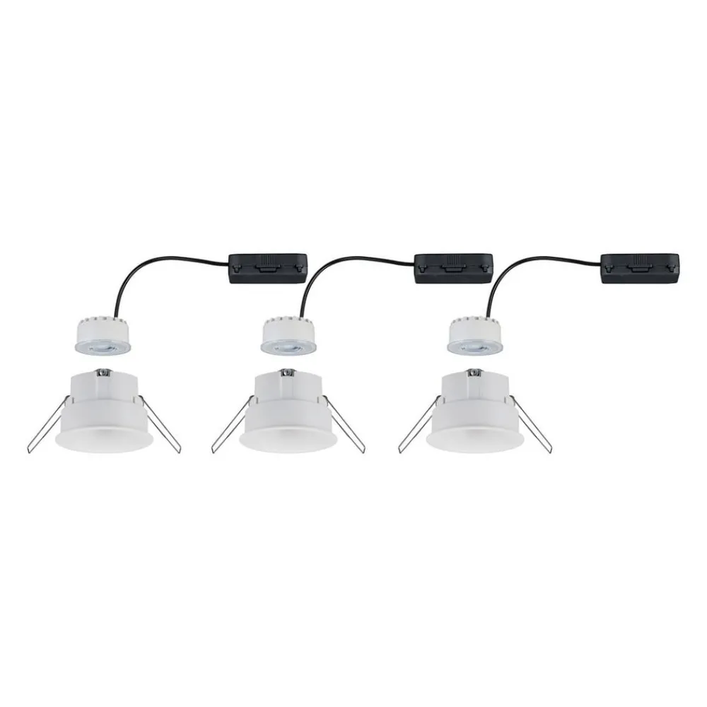 Loftlamper|Indbygningsspots ^ Paulmann Cymbal 3 x 6 W, warmdim, IP44