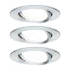 Paulmann Loftlamper|Indbygningsspots > 3-delt spot Nova rund vippes/dæmpes, alu